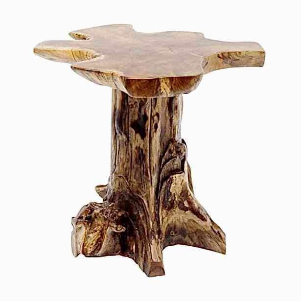 Doğal Ahşap Masa Kalın Ayaklı