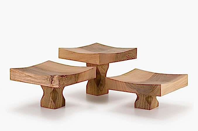 Yükseltici Set Kek Standı / Ceviz / 3170