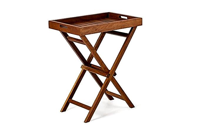 Katlanır Tepsi Sehpası / İroko /  3317