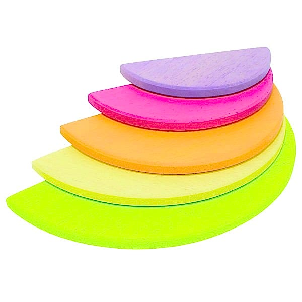 Waldorf 5 li Pastel Gökkuşağı Yarım Daire Tabla / 1061