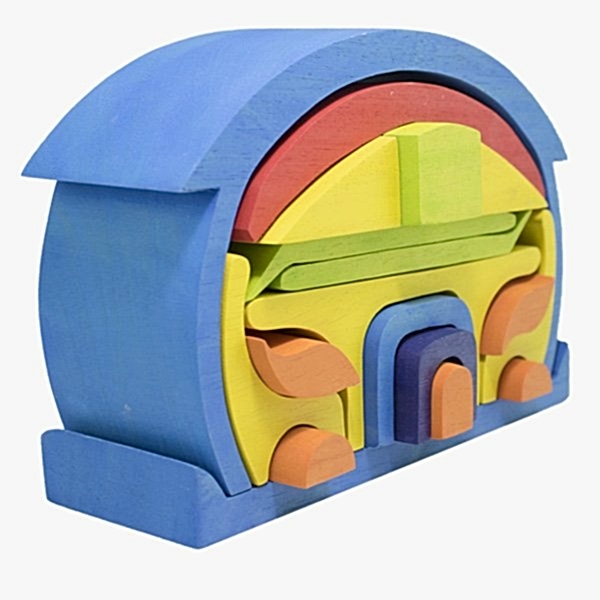 Waldorf Yuvarlak Çatılı Mavi Ev / 1204