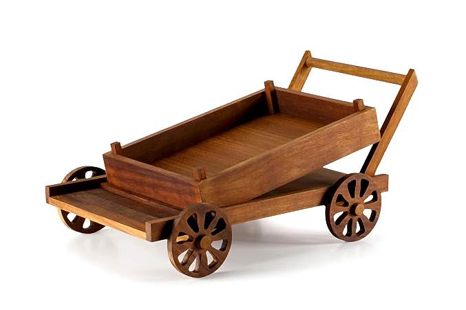 Meyve-Ekmek Sunum Arabası / İroko / 3193