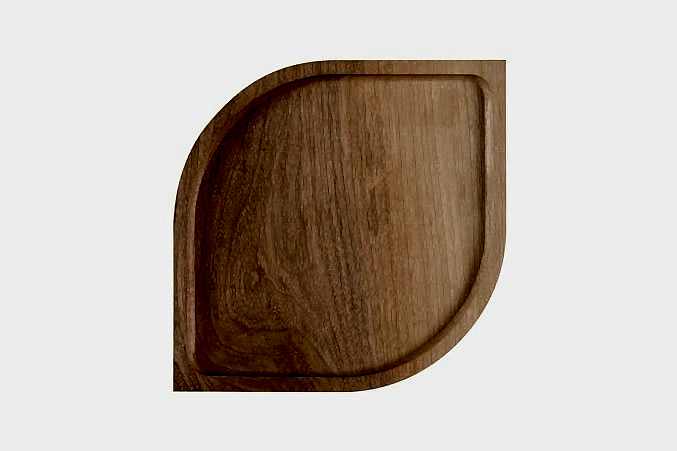 Yükseltici Demir Üstü Sunum Ahşabı Bazası / Ceviz / 3094